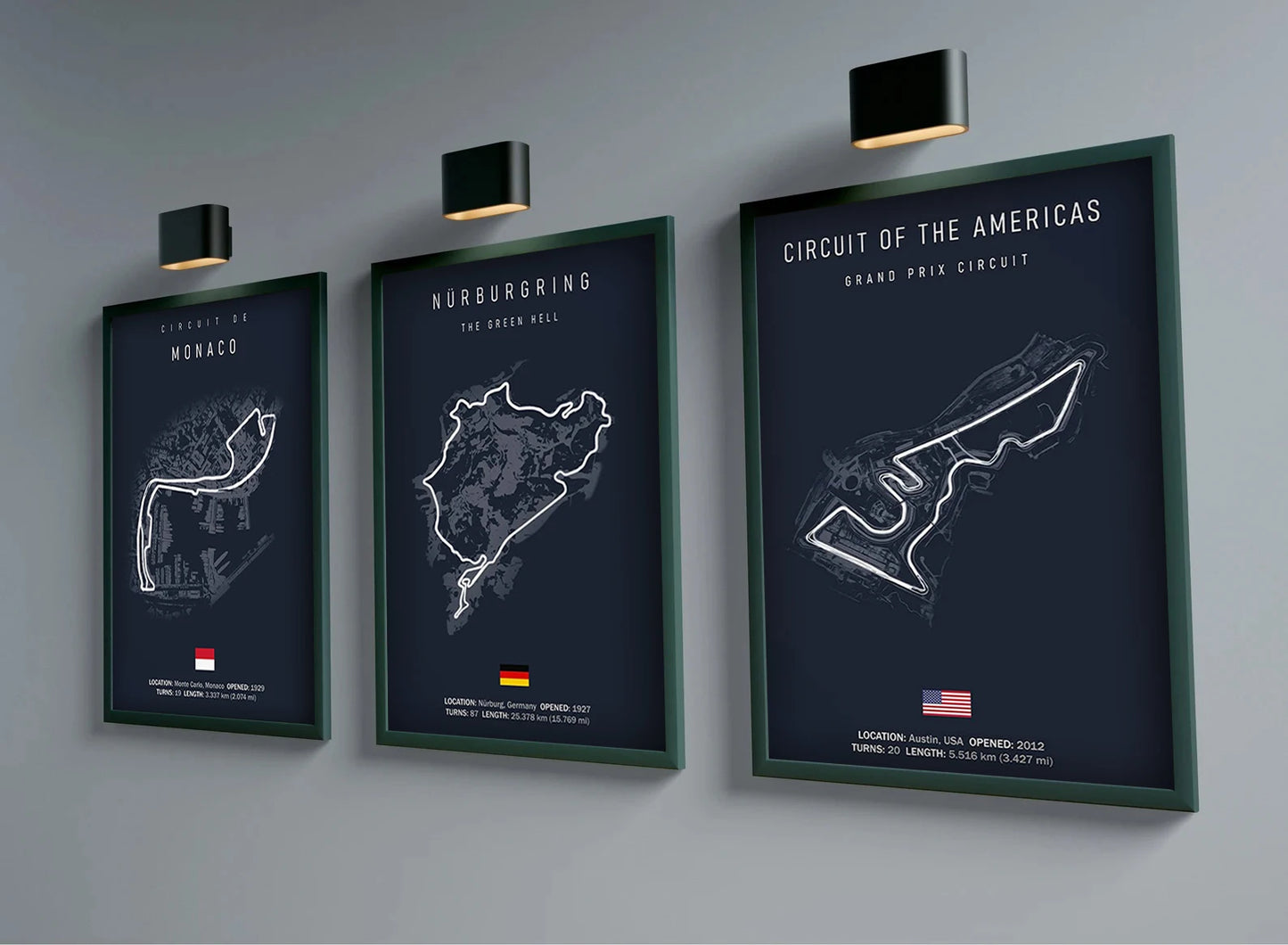 F1 Imola Monaco Track Circuit Canvas Painting