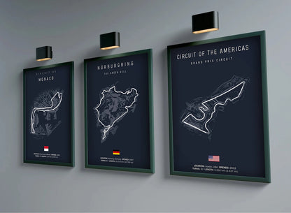 F1 Imola Monaco Track Circuit Canvas Painting