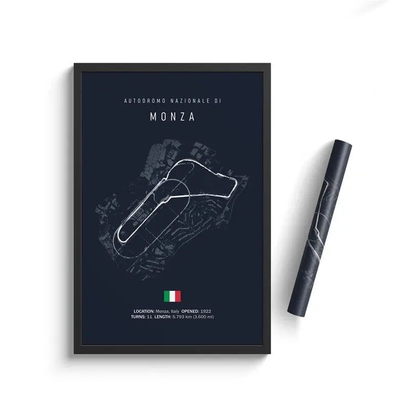 F1 Imola Monaco Track Circuit Canvas Painting
