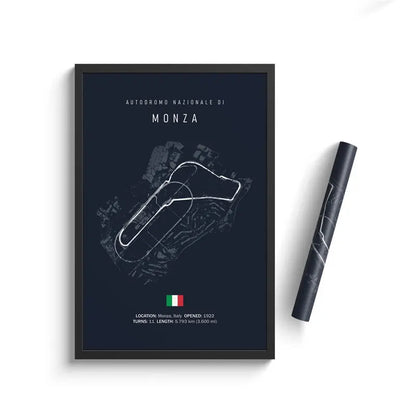 F1 Imola Monaco Track Circuit Canvas Painting