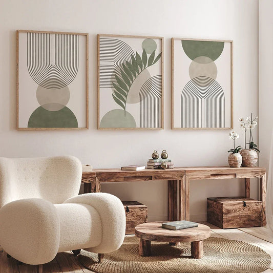 Nordic Sage Green Botanical Posters